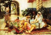 Frederick Arthur Bridgman In a Village El Biar Algeria oil